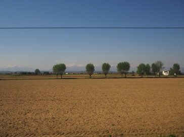 View from a train window - somewhere north of Milan - April 2018